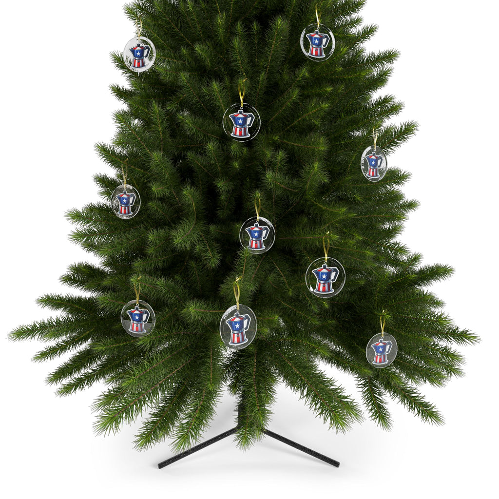 Glass Ornaments Puerto Rico always shines bright Celebrate Navidad Boricua