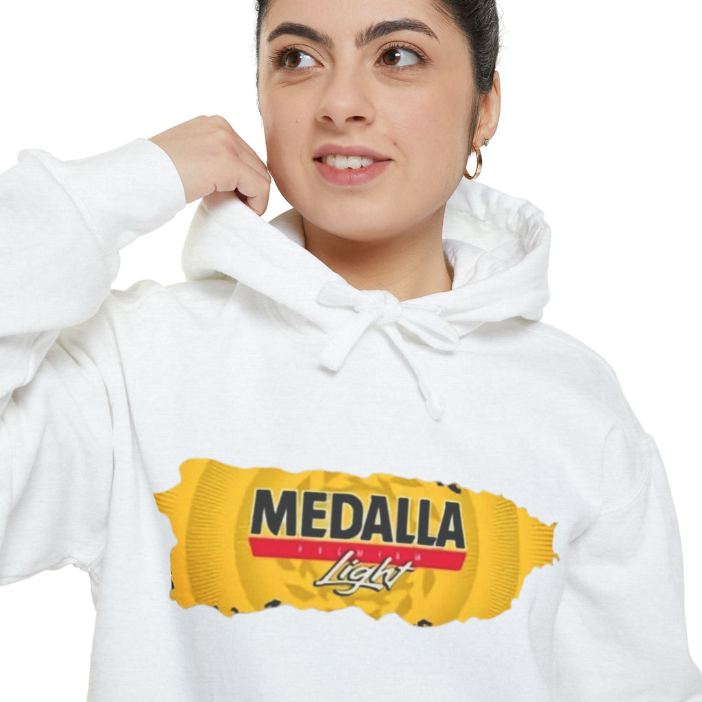 Medalla Light Logo Hoodie Vintage Beer Brand Pullover Puerto Rico Navidade