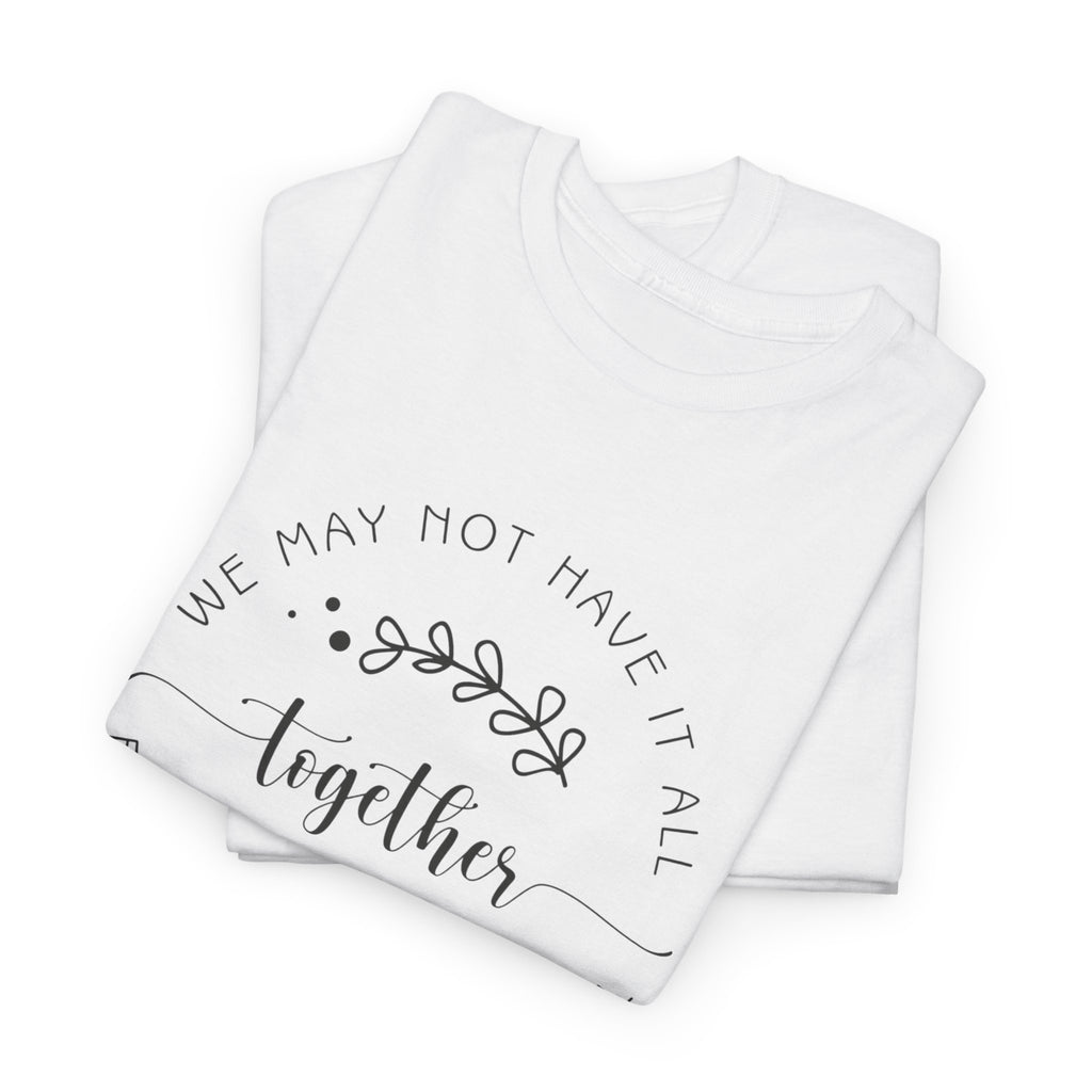 Together Floral Circle Tee  "Together" Inspirational Family Unity Shirt
