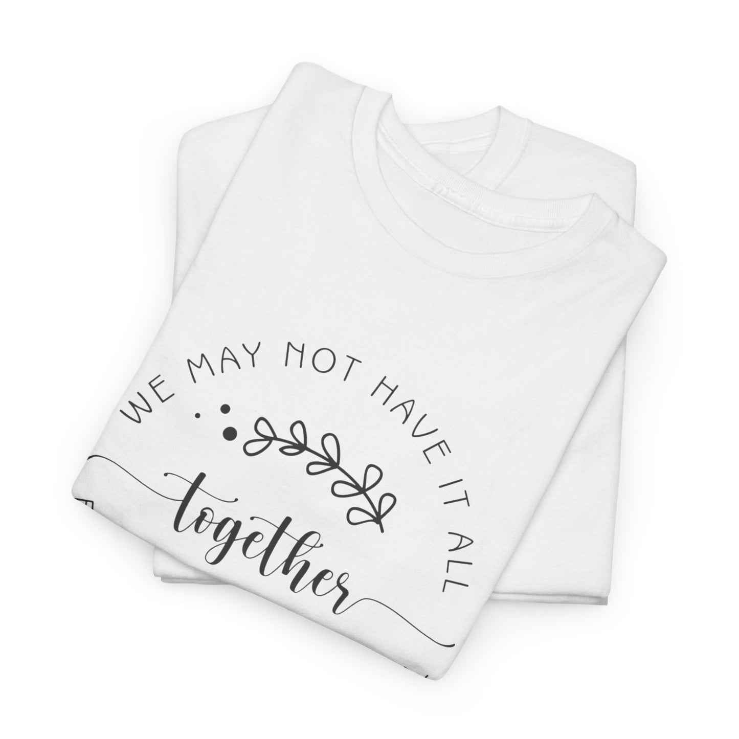 Together Floral Circle Tee  "Together" Inspirational Family Unity Shirt