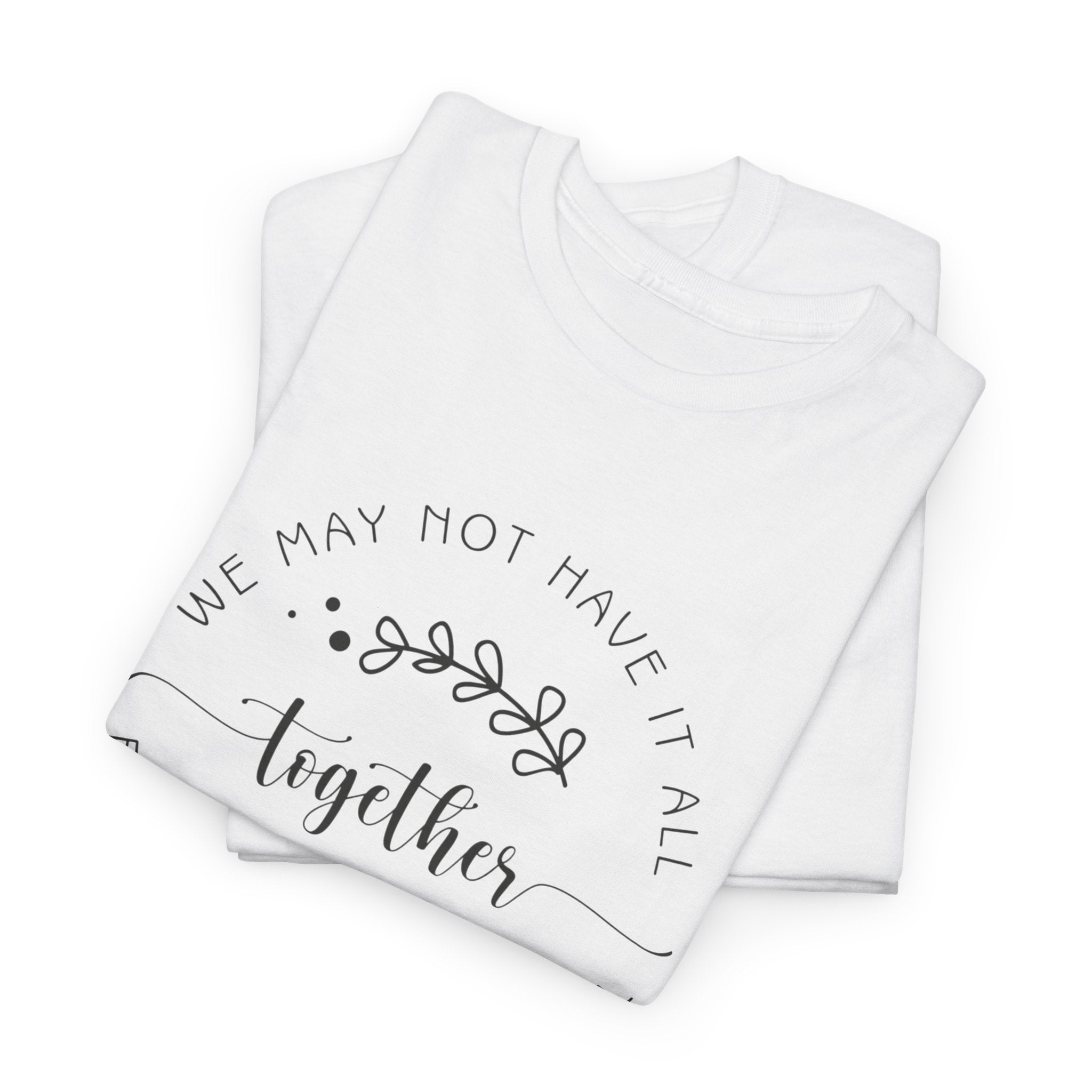 Together Floral Circle Tee  "Together" Inspirational Family Unity Shirt