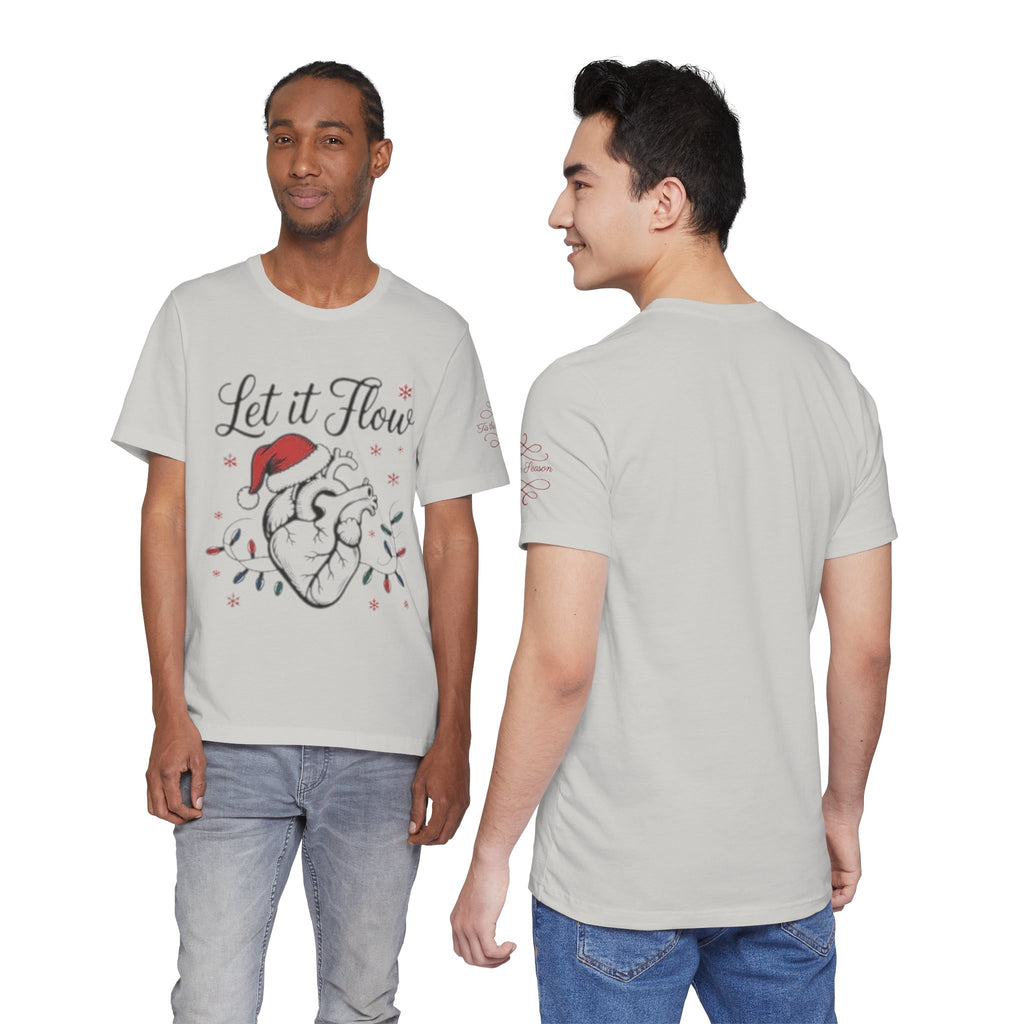 Let It Flow Heart Tee  Christmas Anatomical Heart Shirt