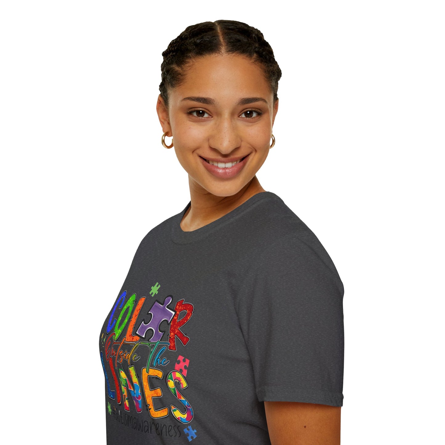 Color Outside the Lines Unisex T-Shirt for Autism Awareness