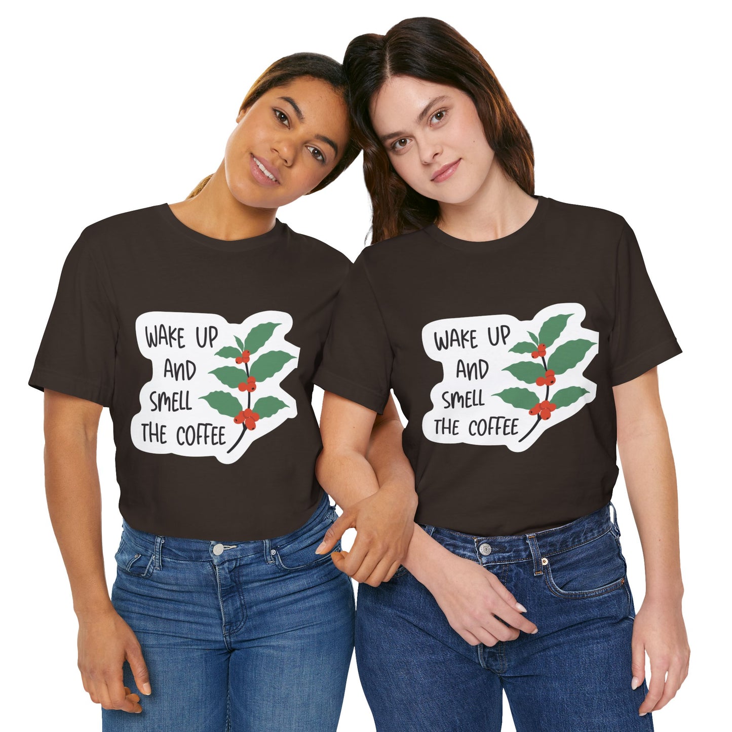Wake Up and Smell the Coffee Tee  Coffee Plant Graphic T-Shirt