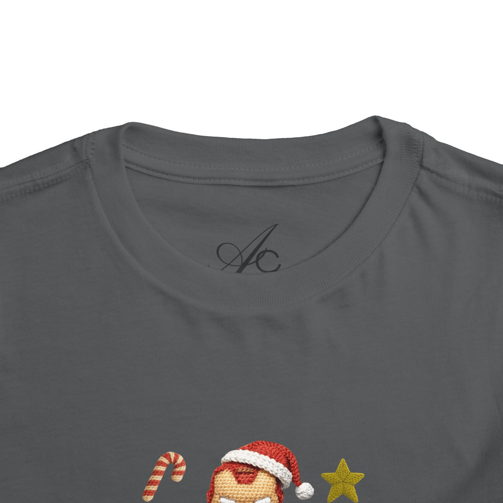Toddler Tee  Cute Stacked Superhero Christmas Pile christmas kids collection