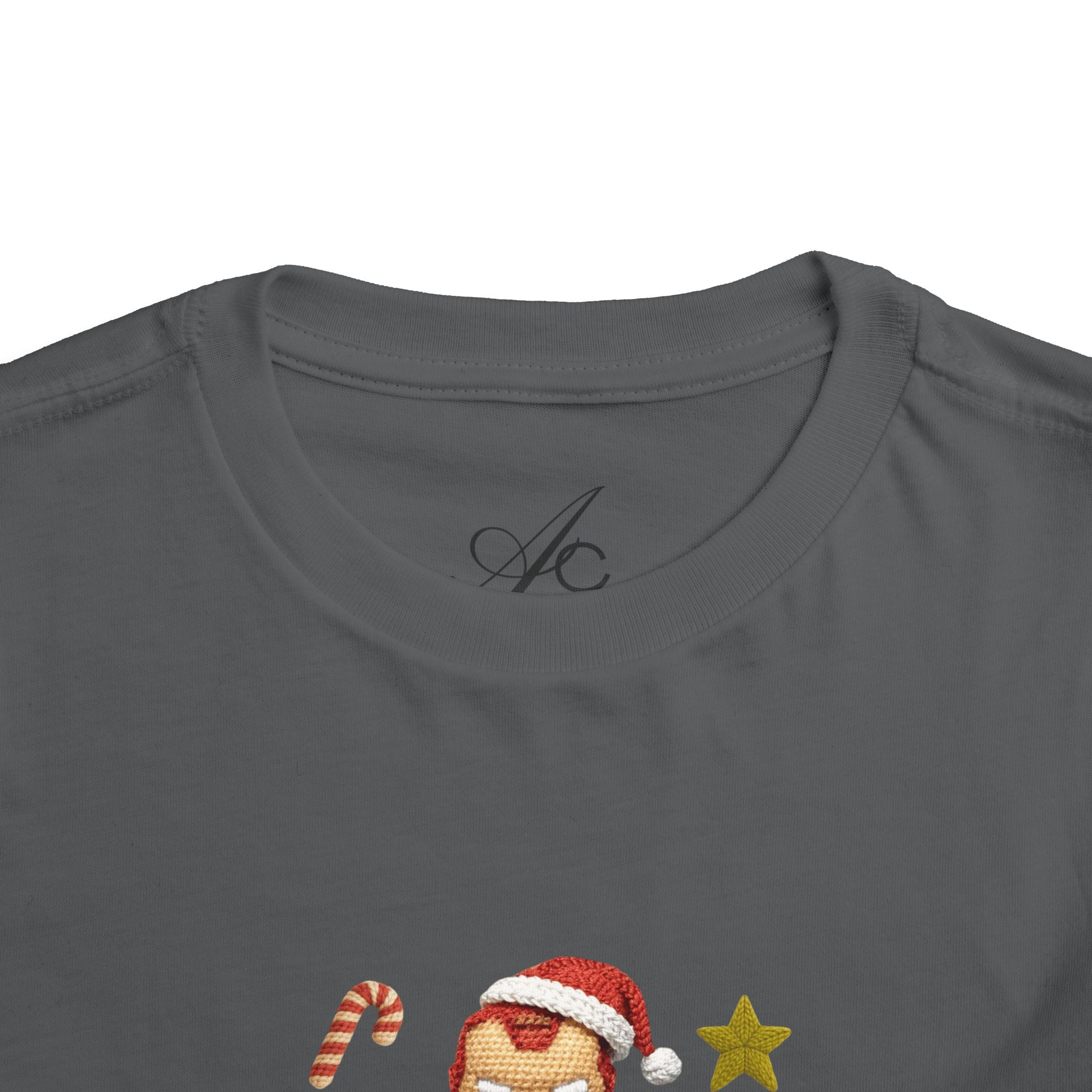 Toddler Tee  Cute Stacked Superhero Christmas Pile christmas kids collection