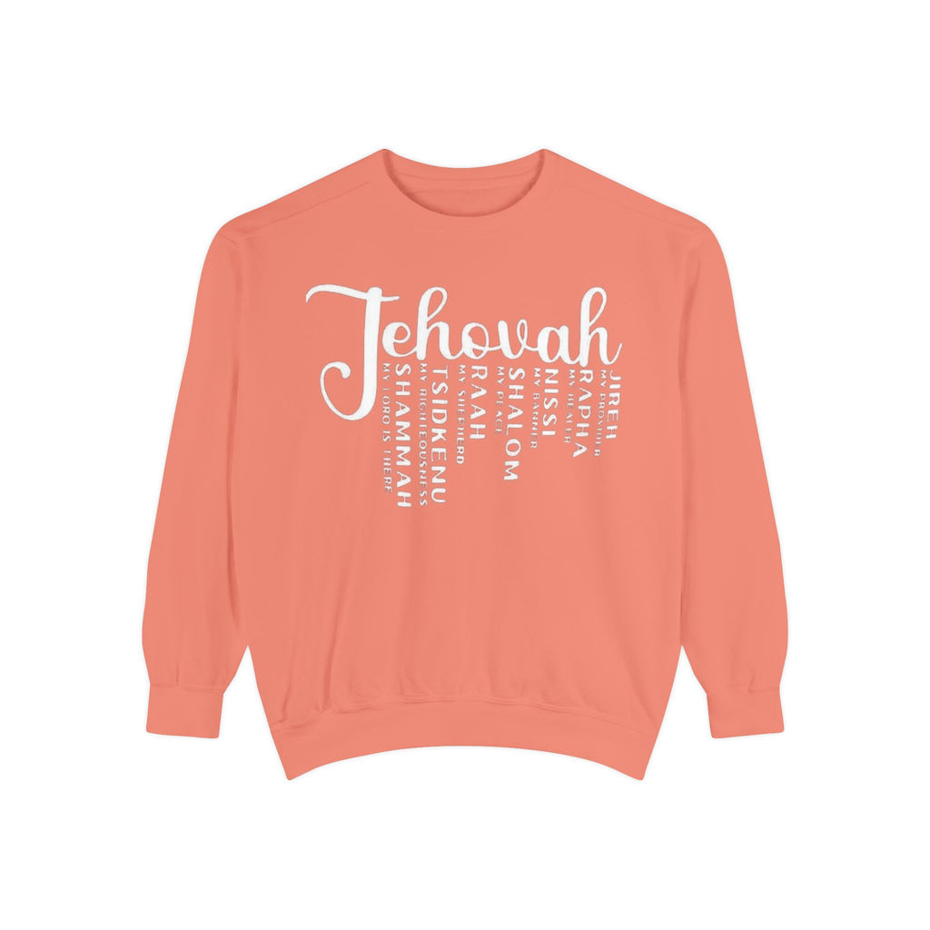 Jehovah Names Sweatshirt  Christian Faith Scriptural Names Pullover
