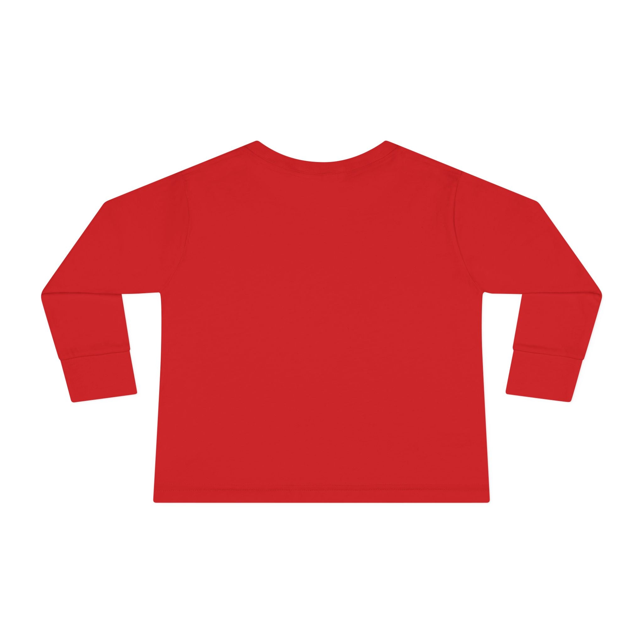 Toddler Long Sleeve Tee  Cool Santa with Patchwork Hat & Bubblegum Graphic