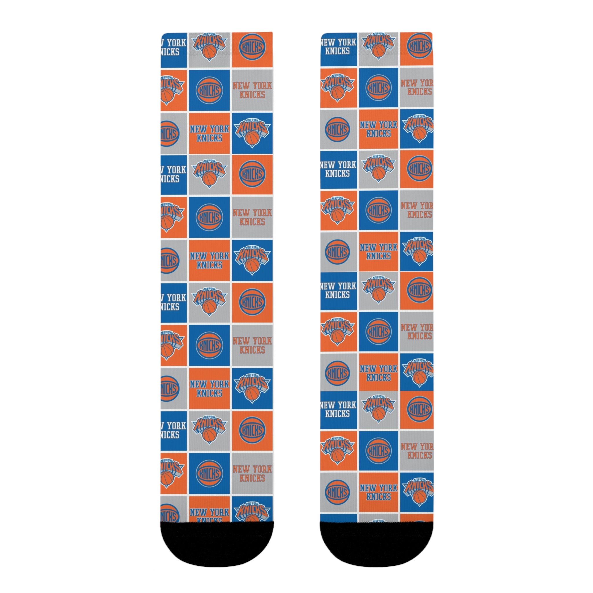 Basketball-Inspired Pattern Crew Socks — Retro Sports Sublimation Socks NY