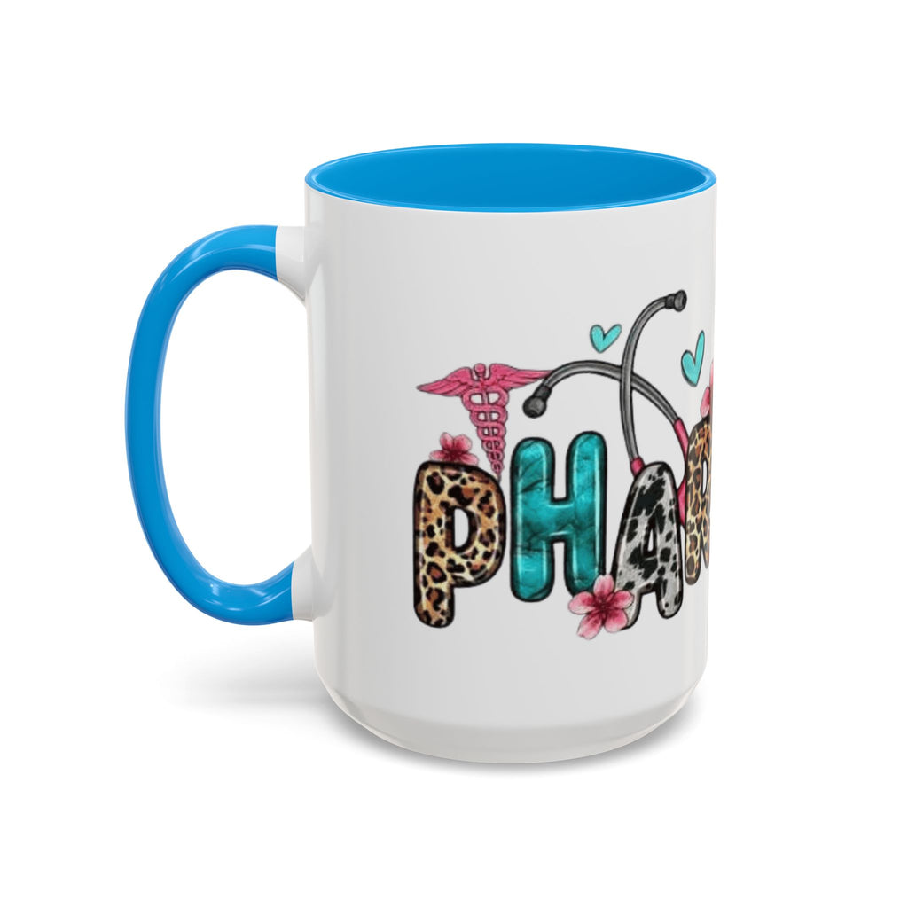 Pharmacy Nurse Coffee Mug — Cute Leopard & Teal Medical Design (11oz/15oz)Christmas mug for all healthcare heroes