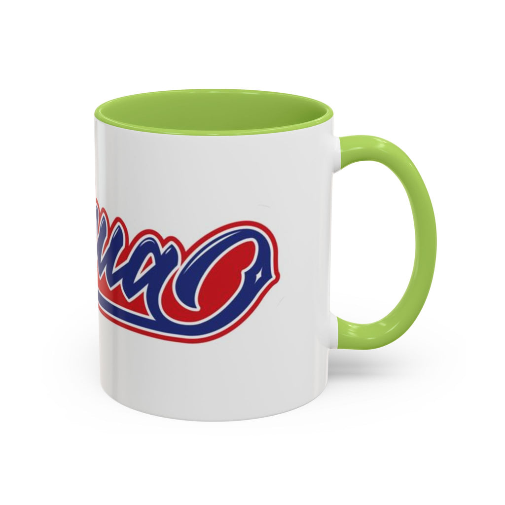 Puerto Rico Script Accent Coffee Mug — Retro Red & Blue 'Boricua' Design (11/15oz)