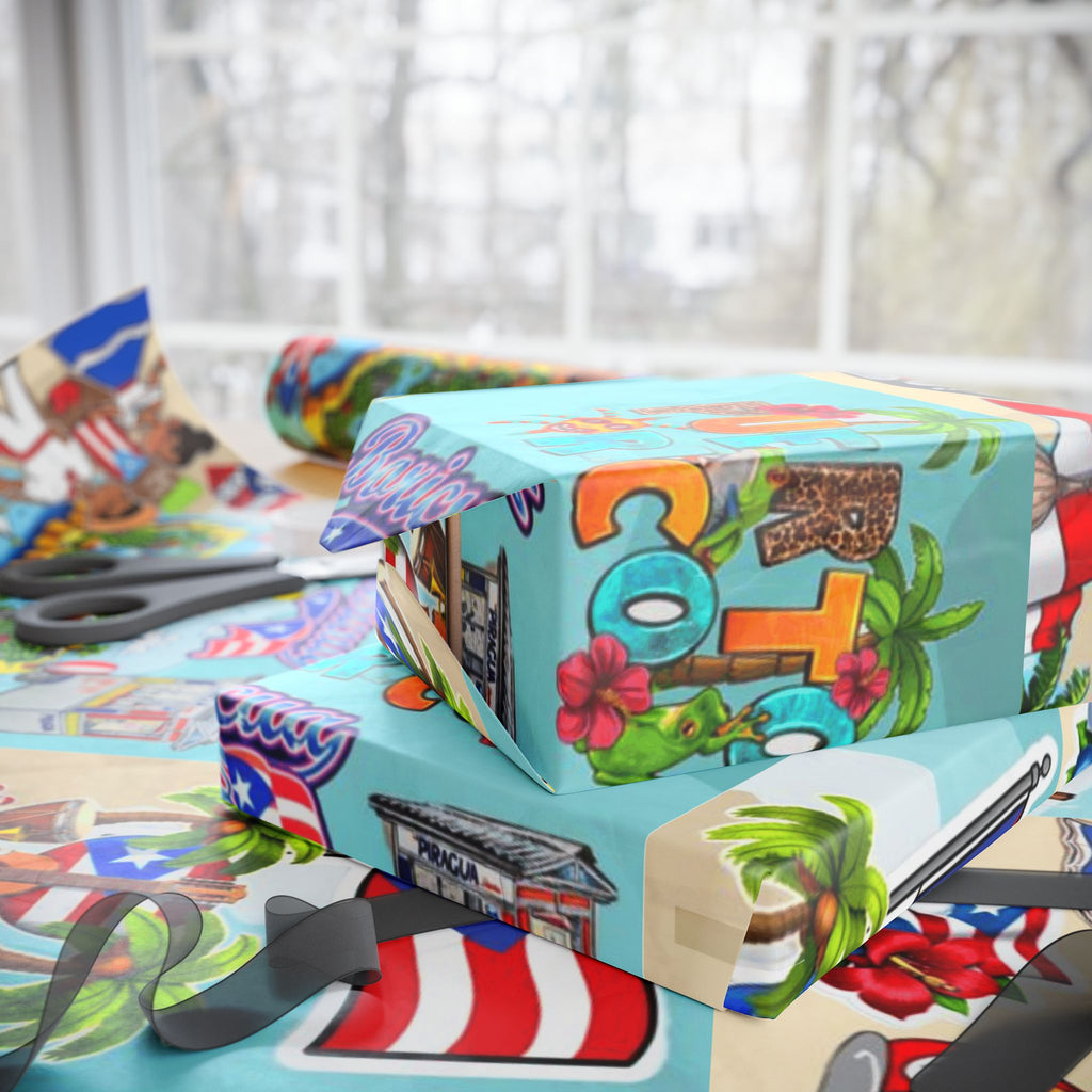 Puerto Rico Wrapping Paper – Cultural Gift Wrap | Boricua Heritage Design | Holiday & Celebration Gift Packaging