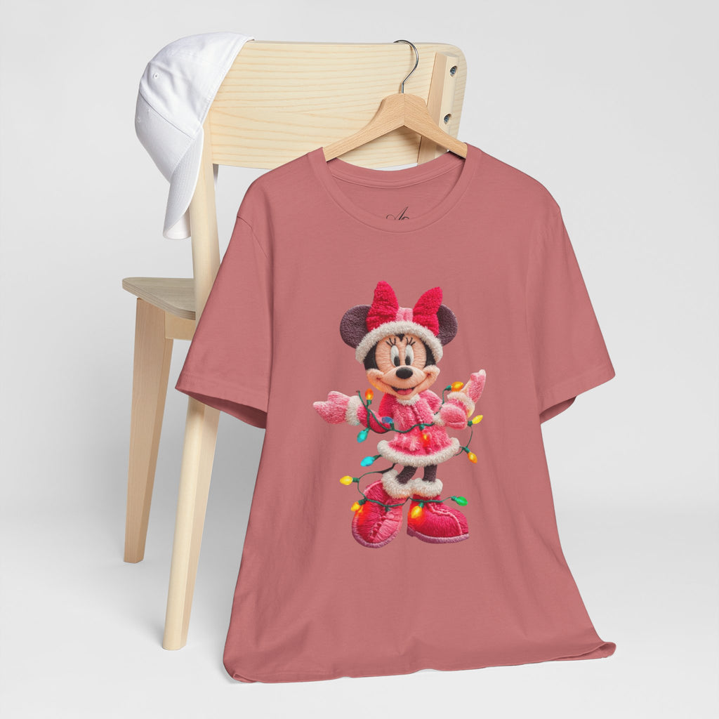 Minnie Mouse Holiday Lights T-Shirt Festive Holiday Designs