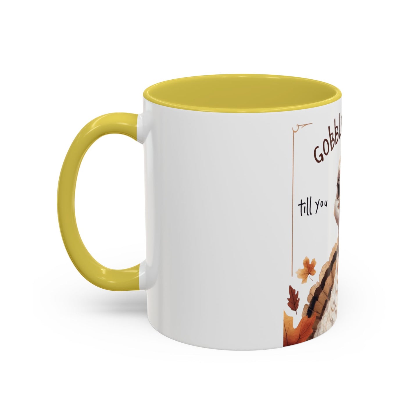 Mix cozy, aesthetic, and autumn-inspired sayings 🍁 Whimsical Thanksgiving Mug - Gobble Gobble Design