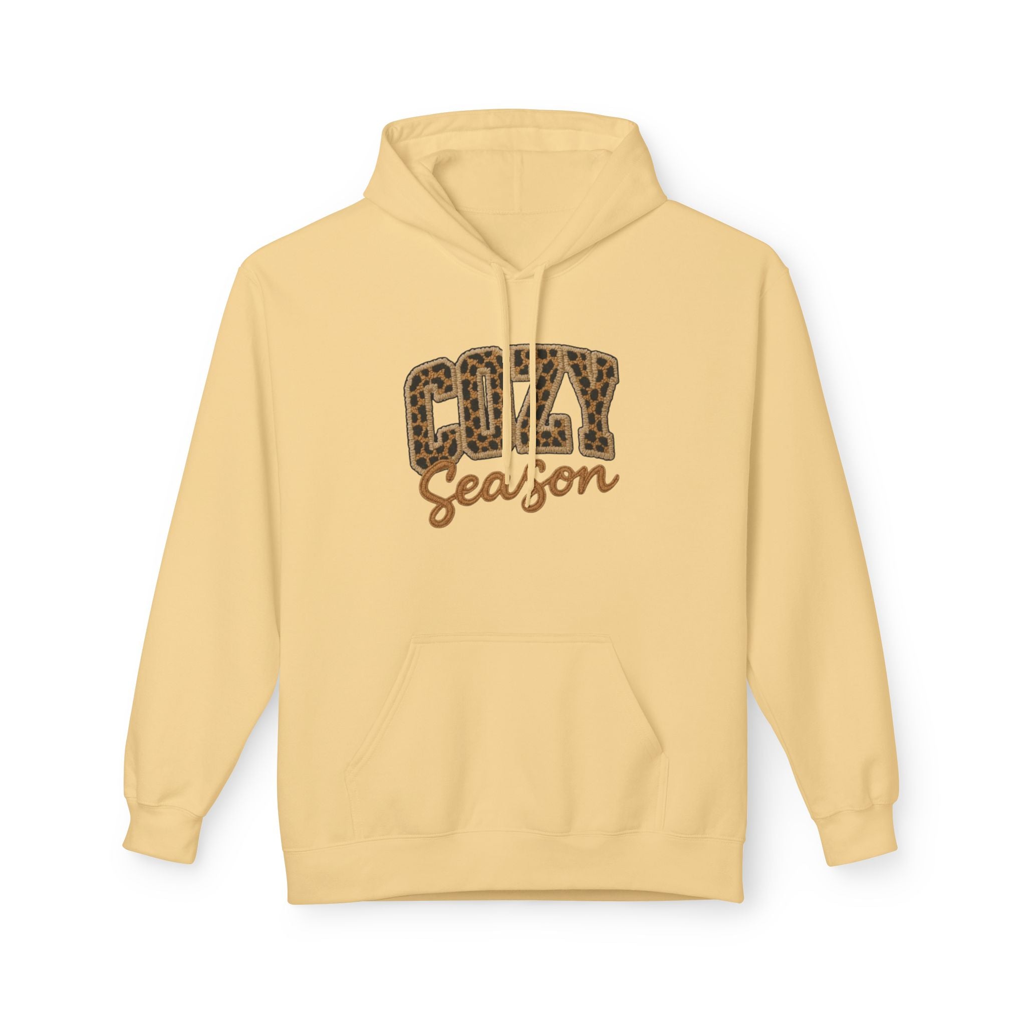 Cozy Season Leopard Hoodie — Fall Winter Graphic Pullover