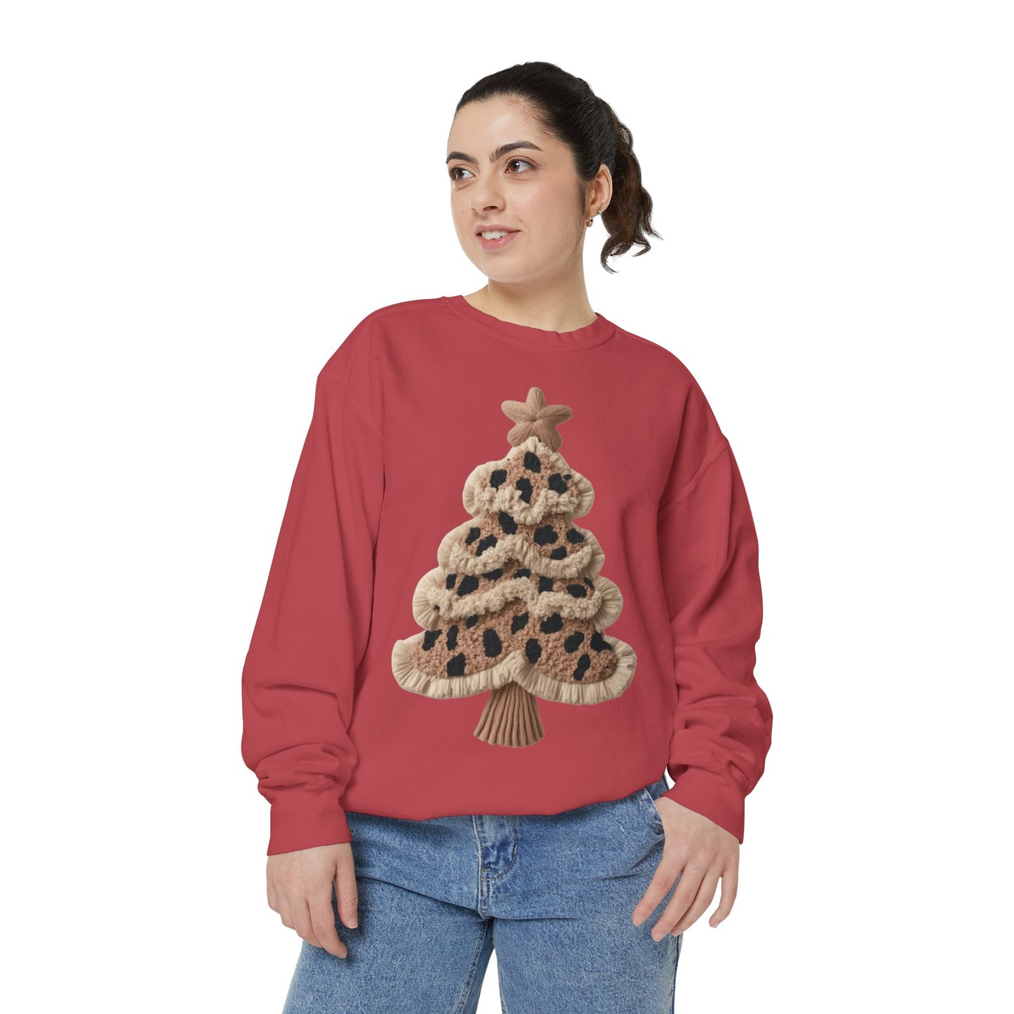 Leopard Knit Christmas Tree Sweatshirt unique festive designs and joyful