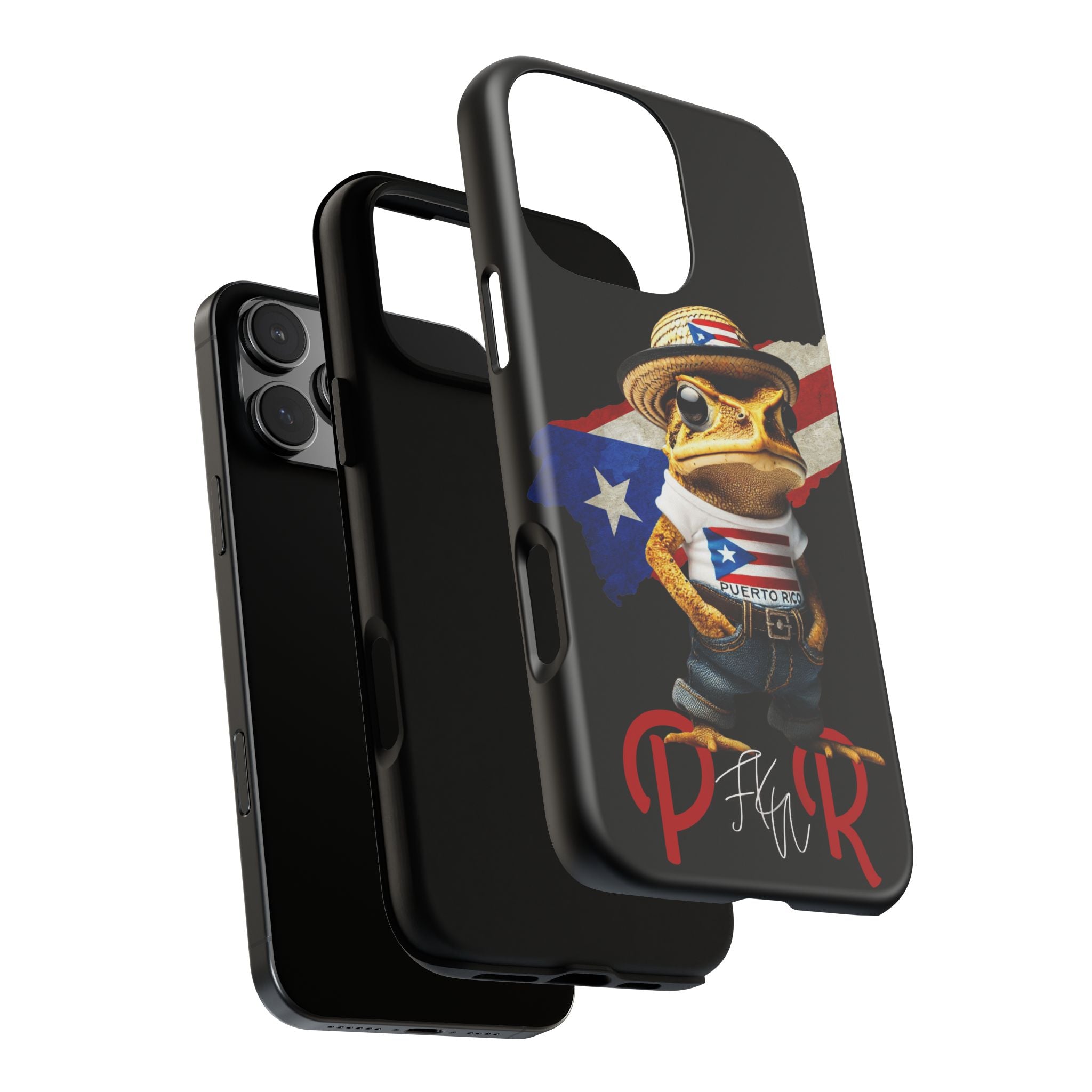 Puerto Rican Frog Tough Phone Case  Puerto Rico Flag Patriotic Protective Case