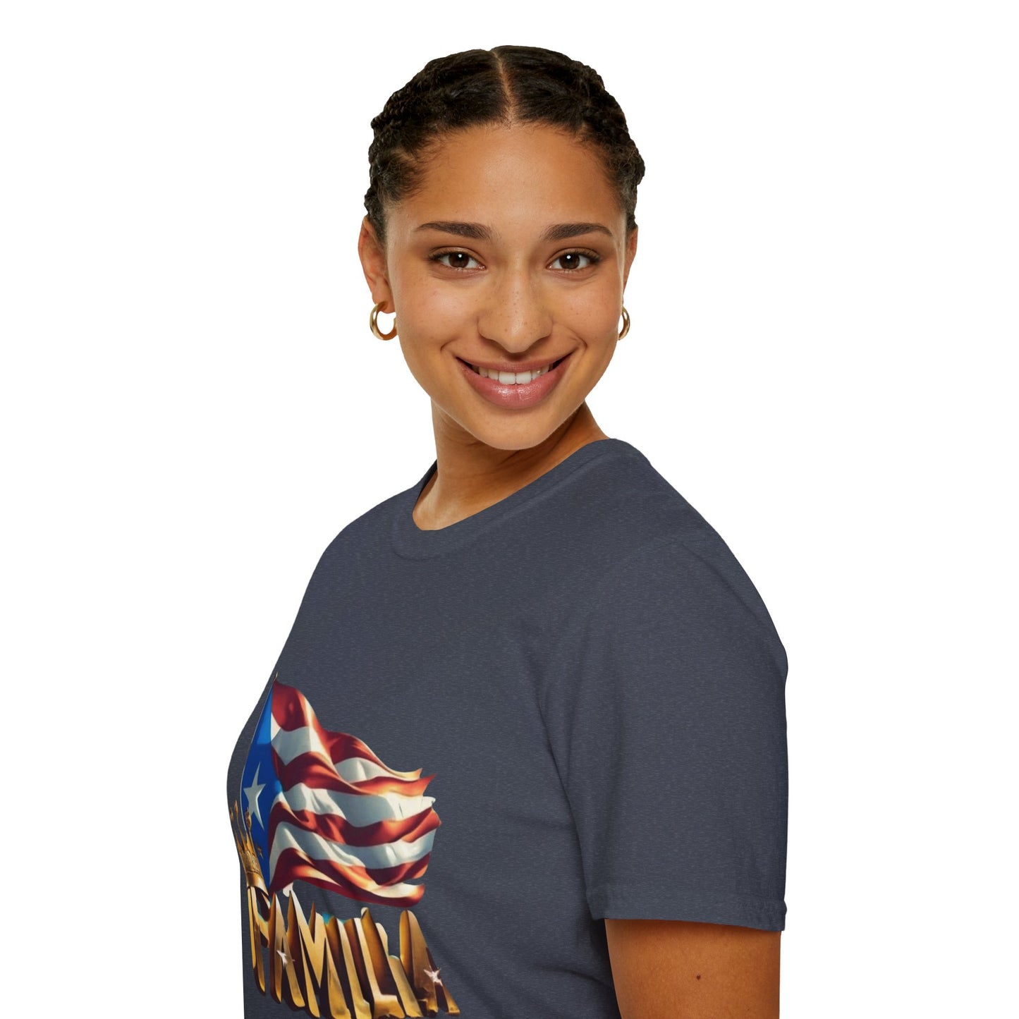 Puerto Rican Familia T-Shirt, Unisex Softstyle Tee, Patriotic Shirt, Family Unity Gift, Summer Celebration Apparel