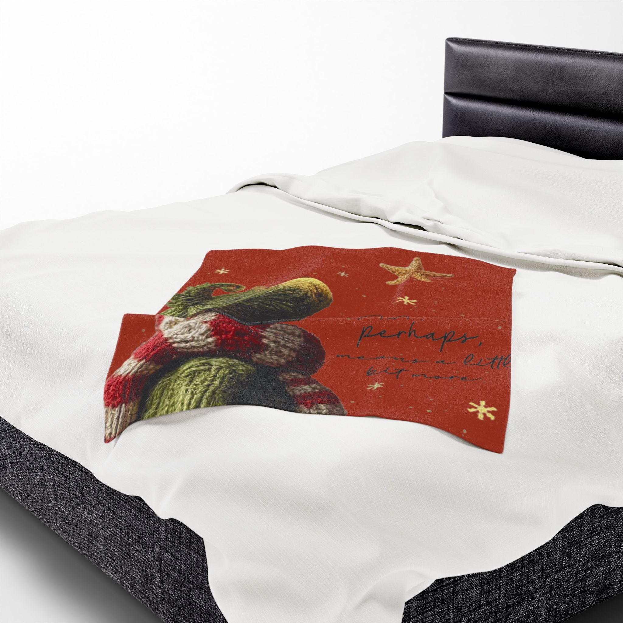 Christmas Plush Blanket  'Maybe Christmas, perhaps, means a little bit more' Cozy Holiday Throw