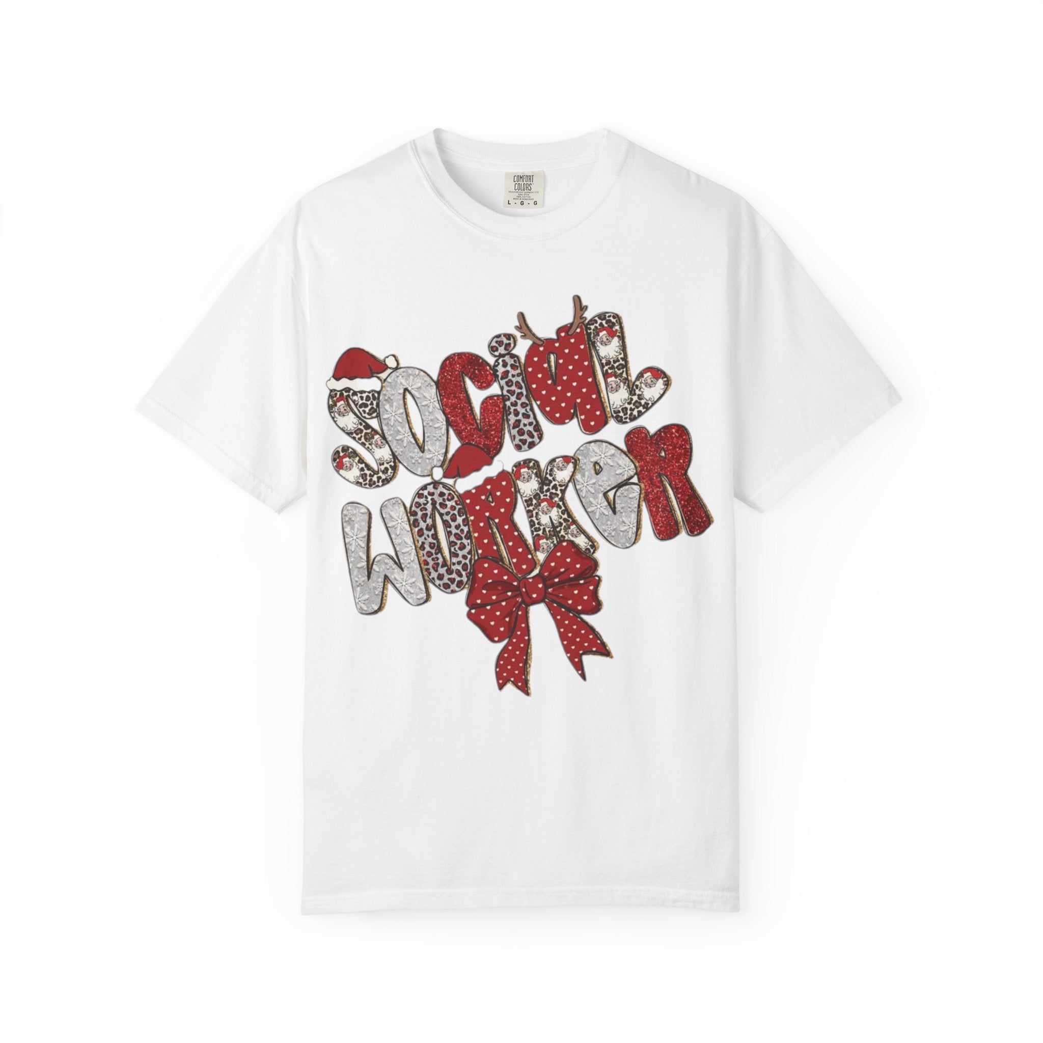 Social Worker Christmas T-Shirt  Festive Holiday Graphic Tee