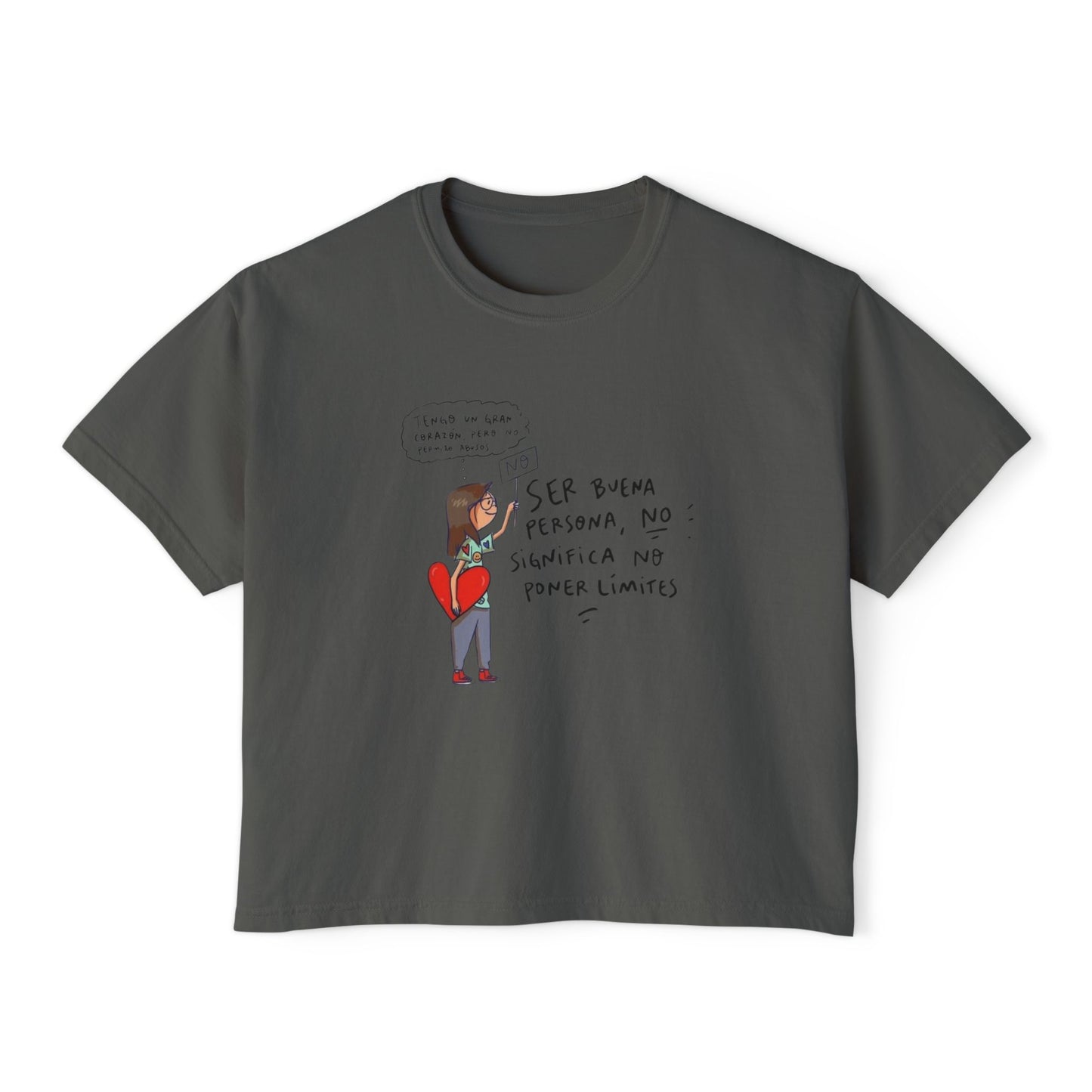 Let your outfit reflect your inner peace. Heartfelt Inspirational Women's Boxy Tee, Casual T-Shirt, Gift for Her, Empowering Top, Everyday Wear, Self-Love Vibes