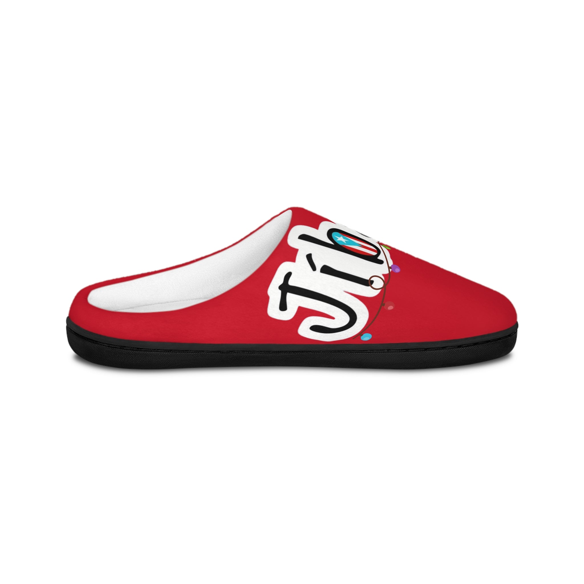Boricua Jibara Christmas  Women's Indoor Slippers — 'Jingle' Holiday Cozy Slip-Ons