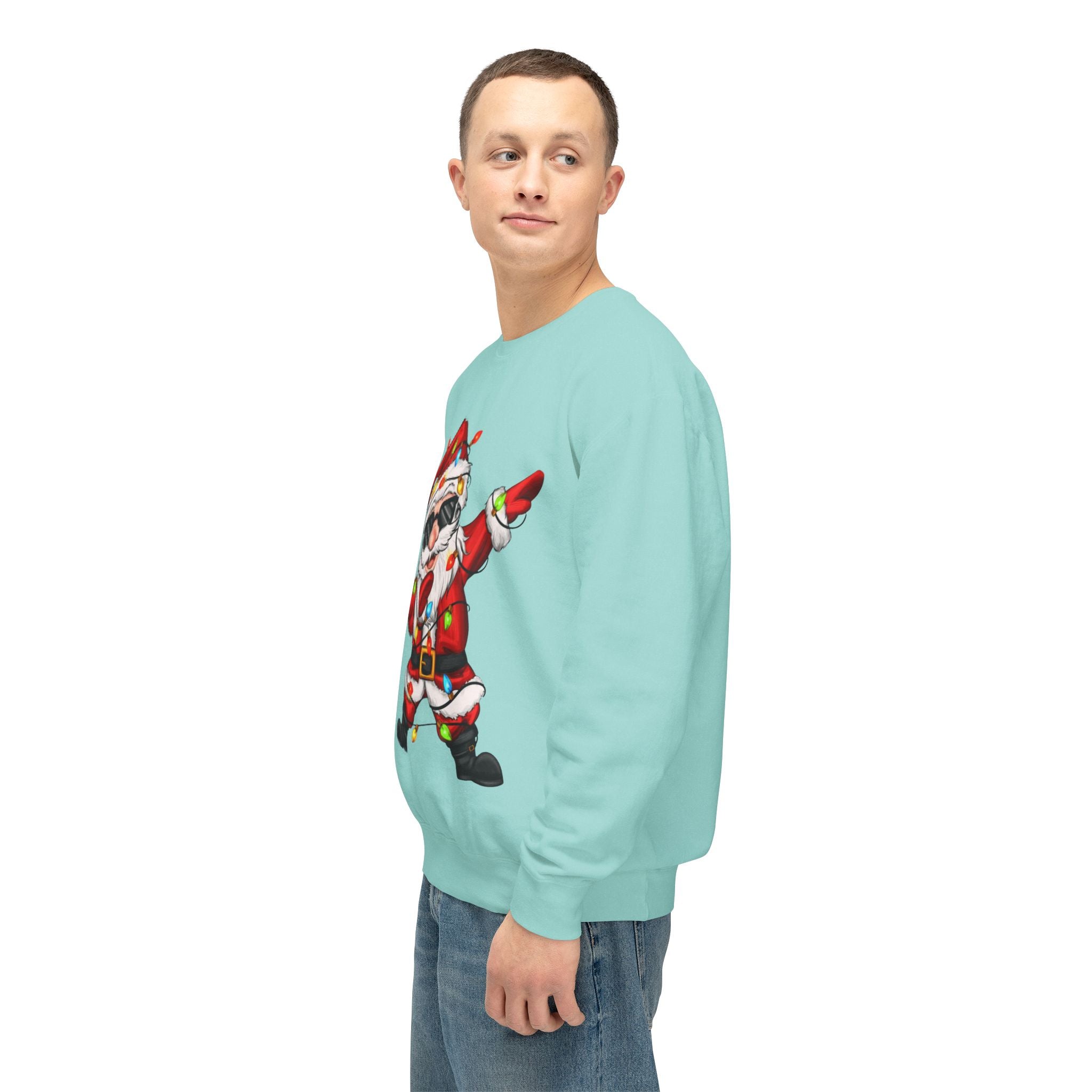 Funny Christmas tee Dabbing Santa Crewneck Sweatshirt  Funny Christmas Holiday Pullover