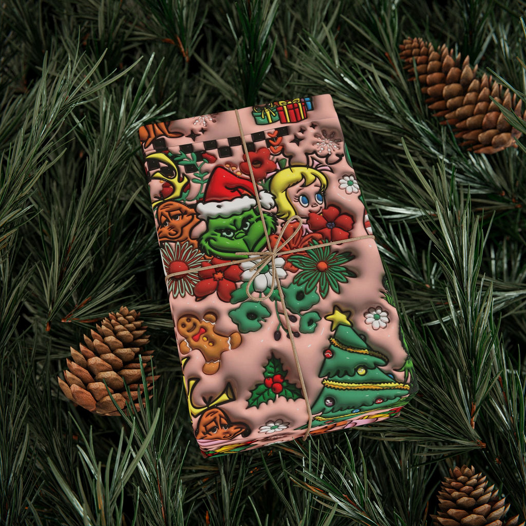 Christmas Cookie & Holly Wrapping Paper Roll — Festive Baking Pattern Gift Wrap