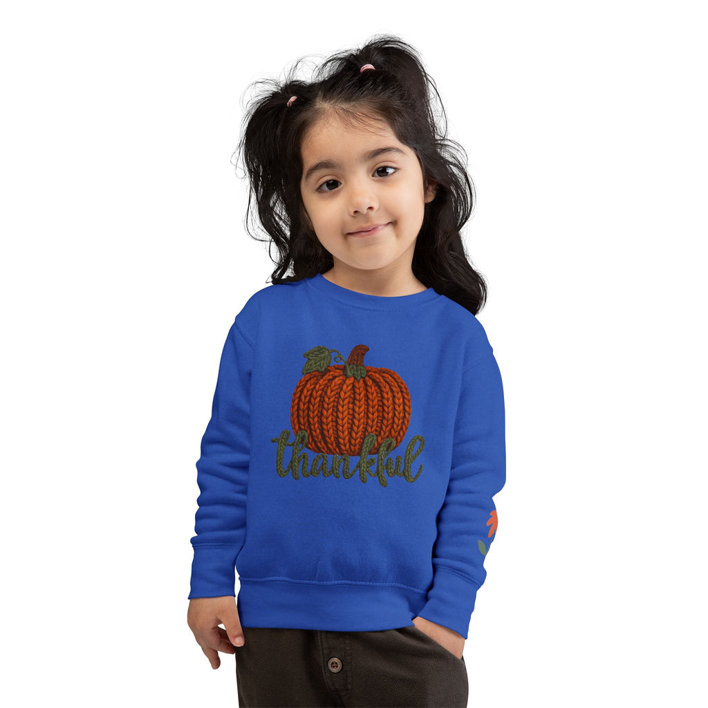 Toddler Sweatshirt  "Thankful" Pumpkin Fall Pullover