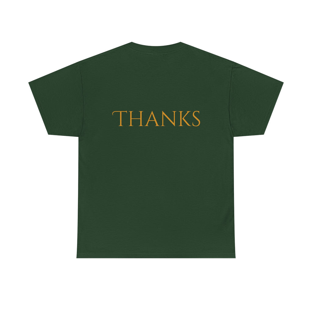 Give Thanks Tee Thanksgiving Graphic T-Shirt with Rustic Bow Design