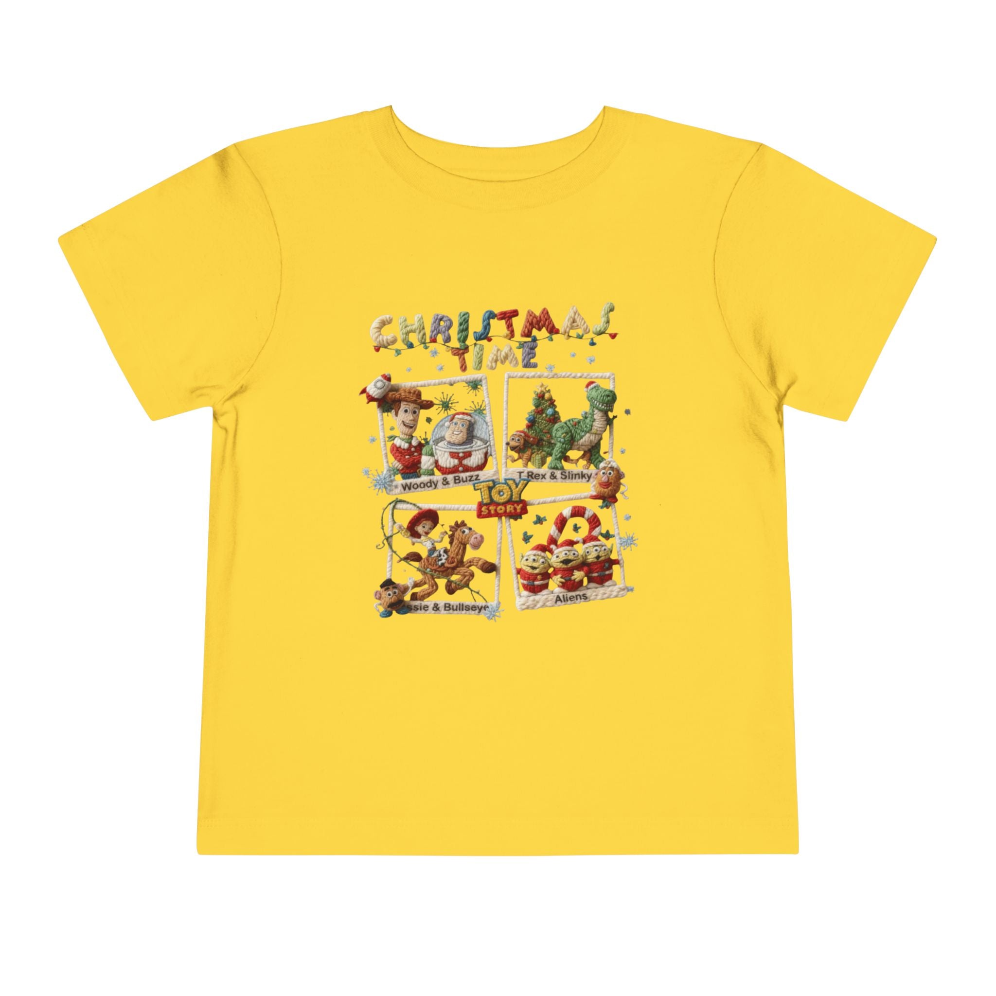 Christmas Time Toddler Tee  Cute Holiday Toy & Santa Print