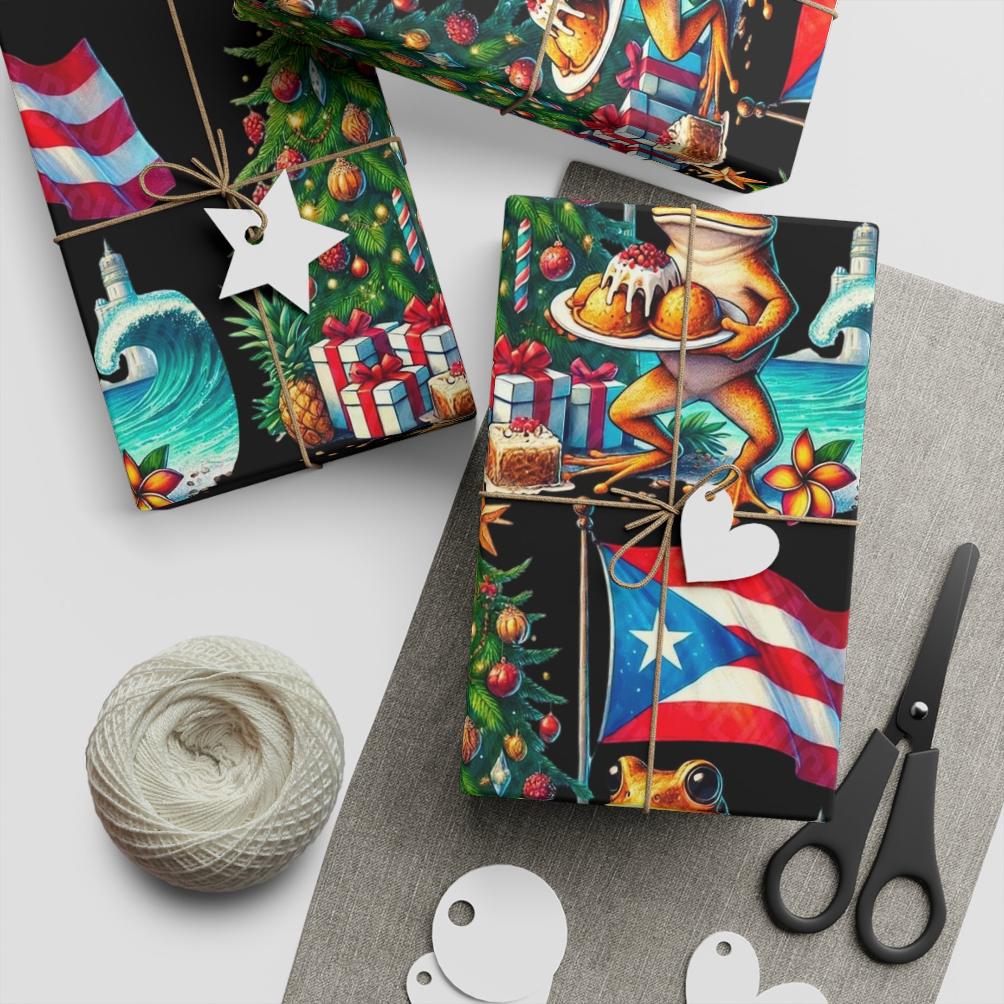 Navidad en Puerto Rico Wrapping Paper – Festive Boricua Holiday Gift Wrap 🇵🇷🎄