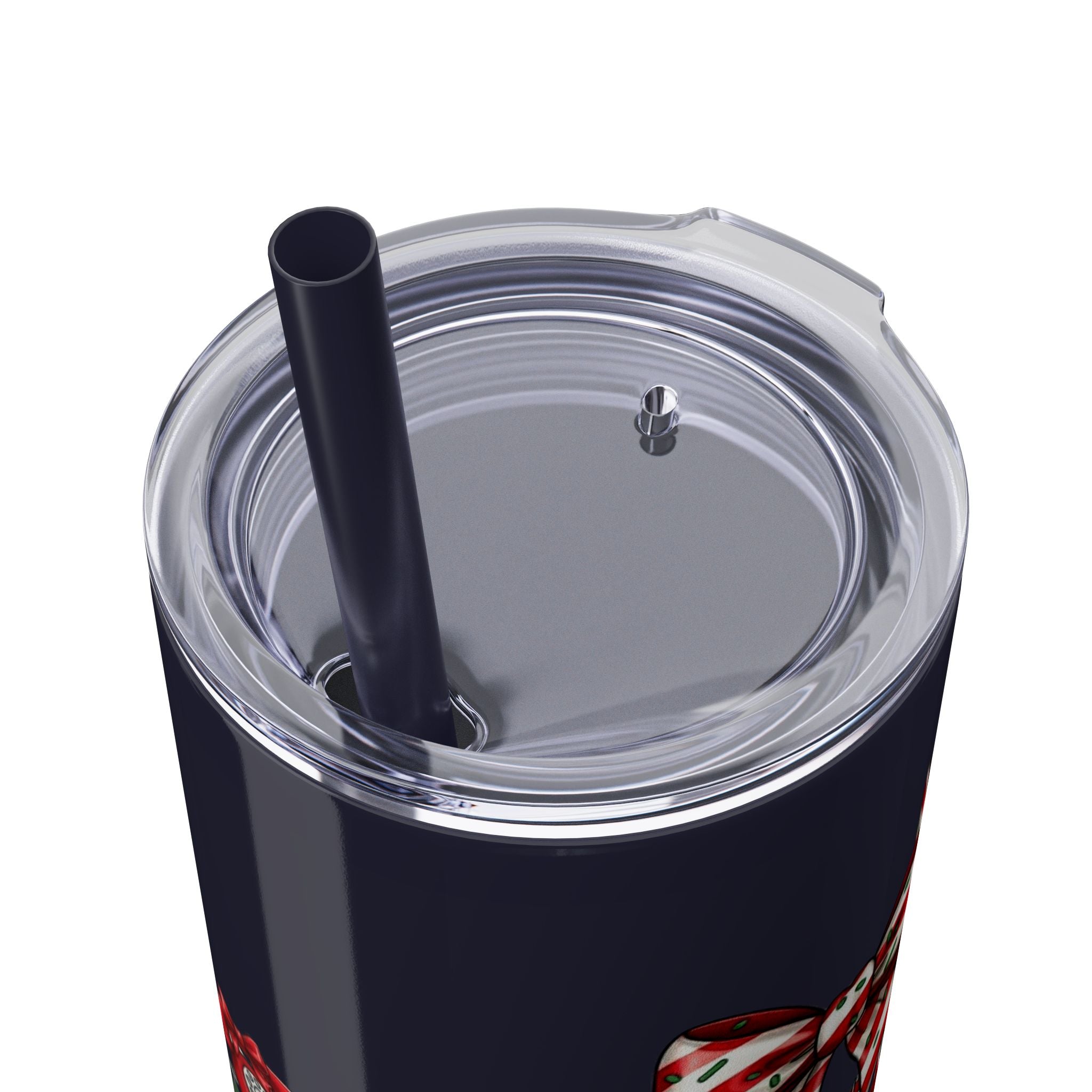 Christmas mug for the office team who keeps everything running smoothly. Candy Cane Christmas Office Secret Santa Design, 20oz with Straw