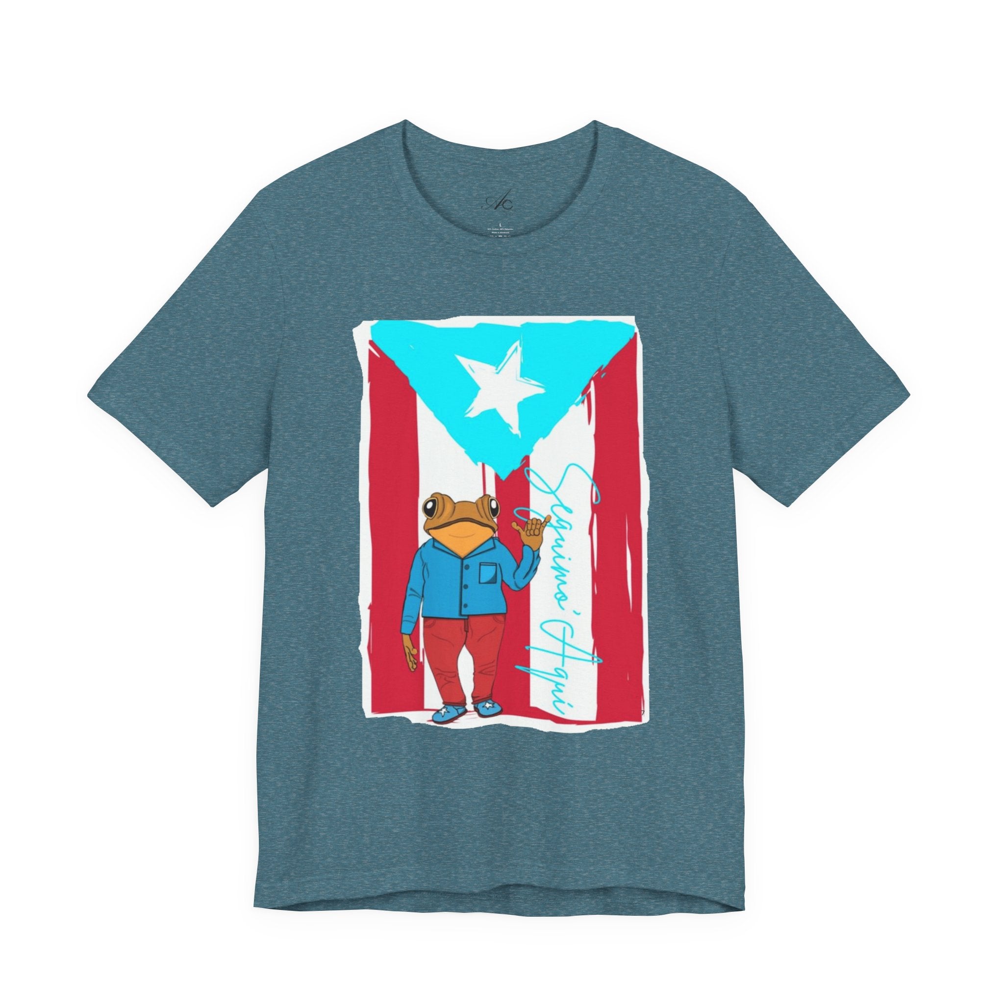 Puerto Rican Coqui Flag T‑Shirt  Boricua Pride Tee