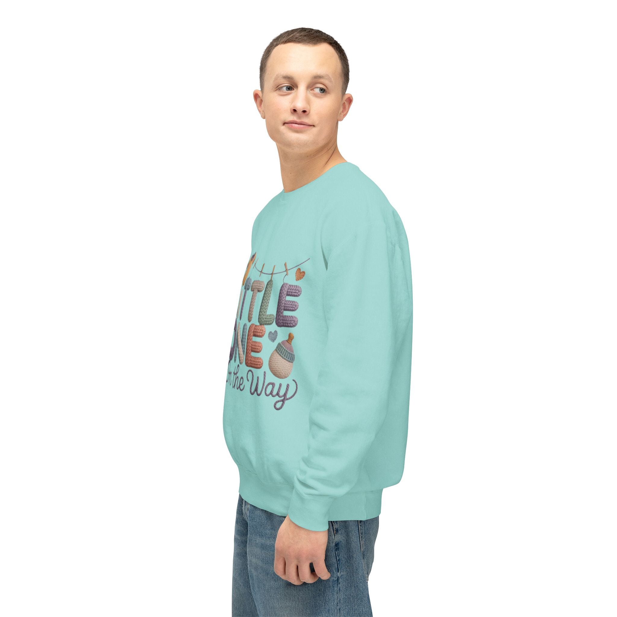Little One On The Way Sweatshirt  Cute Baby Shower Announcement Crewneck