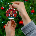 Christmas ornament Puerto Rico Caribbean holiday ornament Vibrant Ceramic Ornament - A Jíbaraza Design