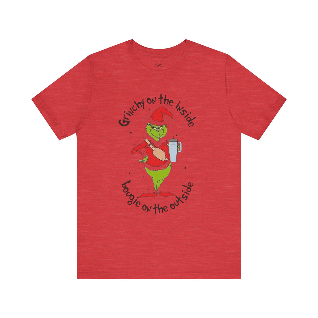Grinch-Inspired Holiday Tee: 'Grinchy on the Inside, Boogie on the Outside'