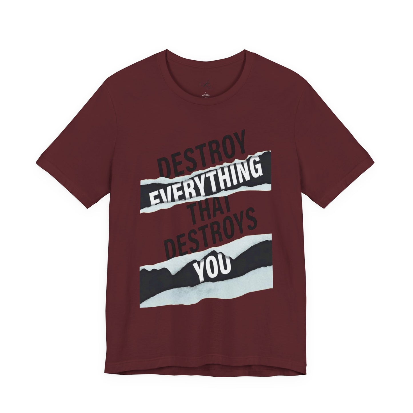 Destroy Everything That Destroys You T-Shirt  Bold Typographic Graphic Tee