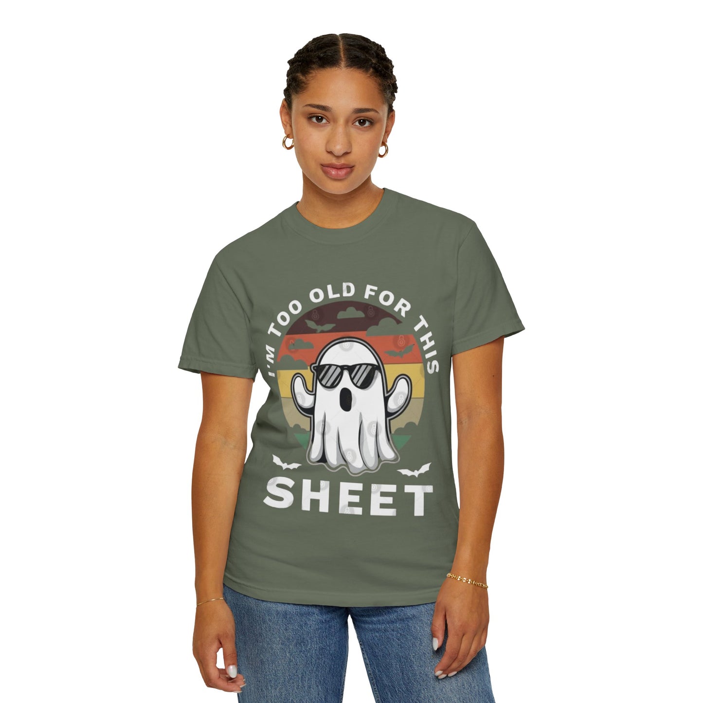 Ghostly Humor Unisex T-Shirt, Relaxed Vintage Tee, Halloween Apparel, Fun Gift, Casual Outfit, Quirky Statement Shirt, Ghost Sheet T-shirt