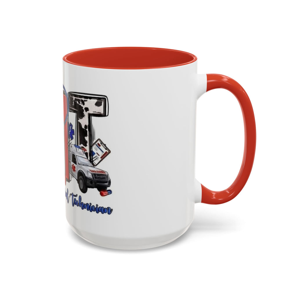EMT Coffee Mug — Emergency Medical Technician Ambulance Stethoscope Design (11/15oz) Medical Christmas Mug