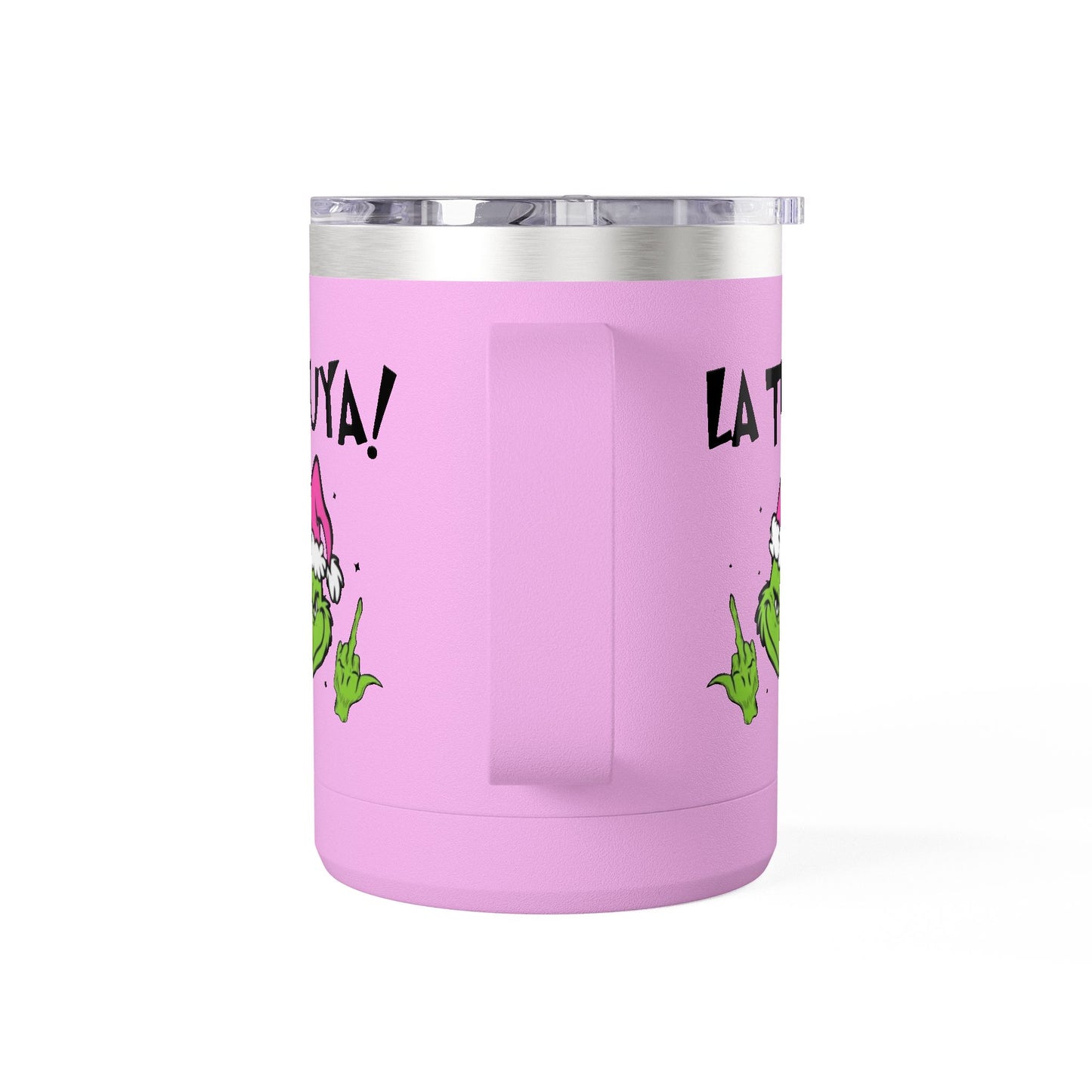 Holiday Grinch Coffee Mug Tumbler - 15oz Vaso / Taza de Acero Inoxidable – Diseño Navideño