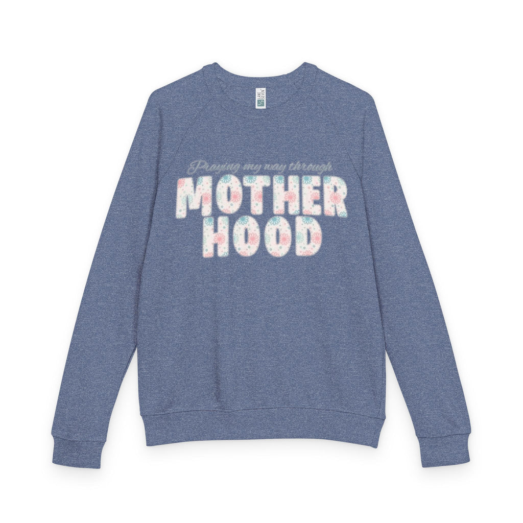 Motherhood Crewneck Sweatshirt  'Blessed with the Chaos' Raglan Pullover for Moms