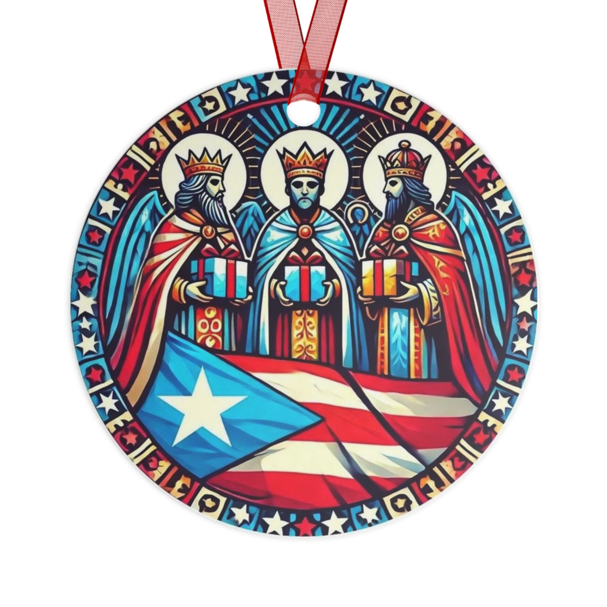 Puerto Rican Kings Metal Ornament - Holiday Decor