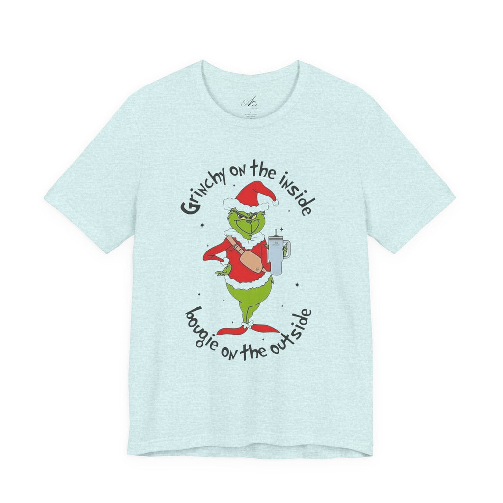 Grinch-Inspired Holiday Tee: 'Grinchy on the Inside, Boogie on the Outside'