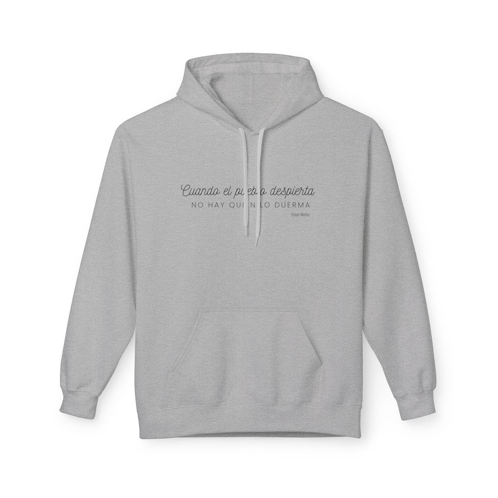 White Hoodie - "Caminas a pa'la desporta" Minimal Script Pullover