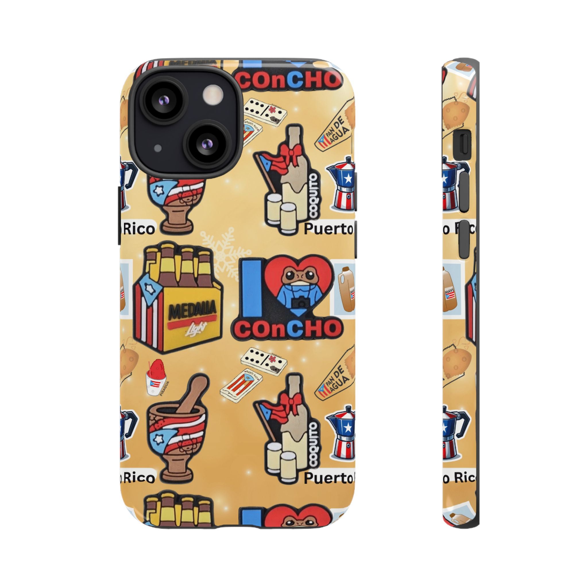 Puerto Rico Sticker Collage Tough Case  ‘I  Concho’ Pattern Phone Case