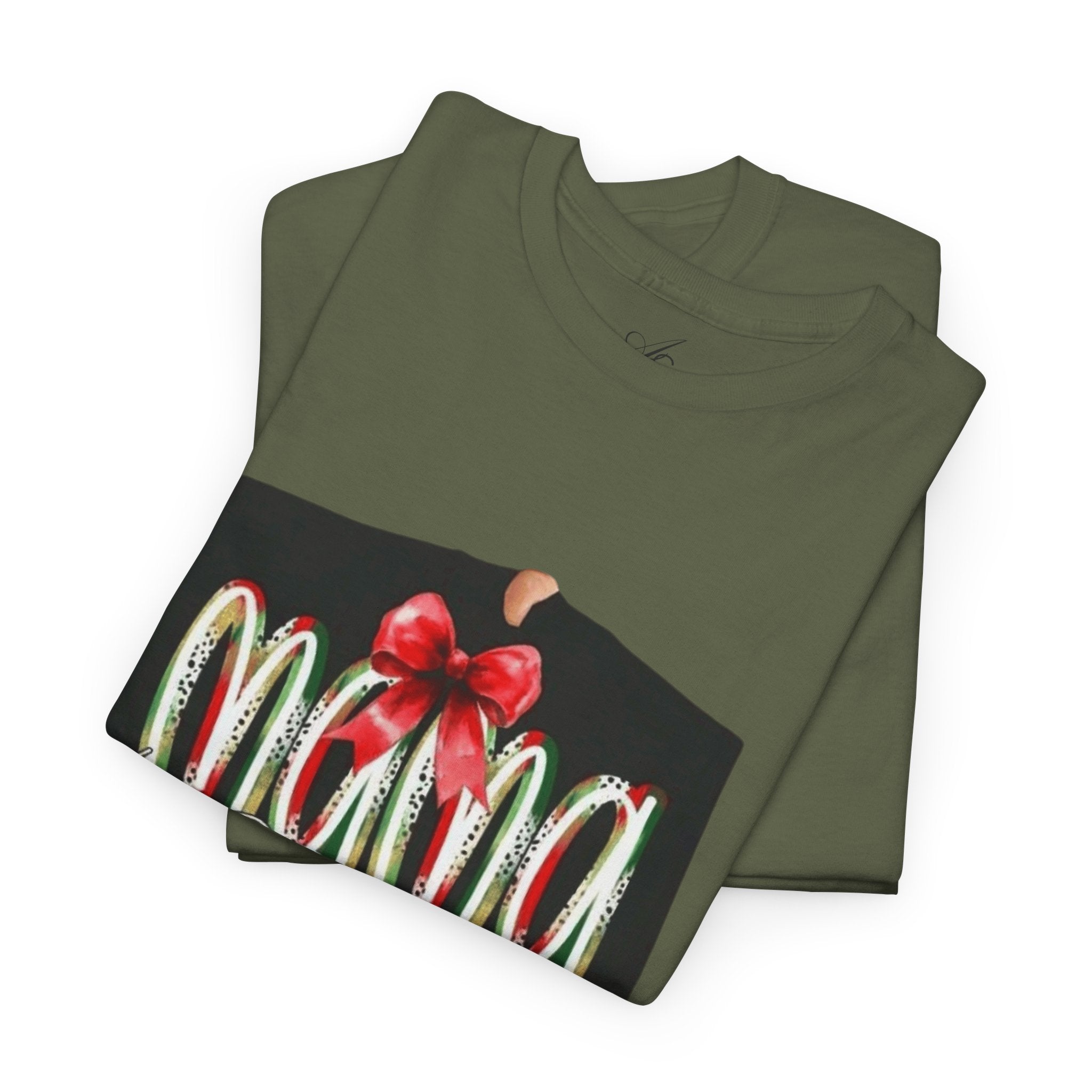 Festive Mama Tee, Cozy Holiday Shirt, Gift for Mom, Christmas T-Shirt, Unisex Cotton Tee