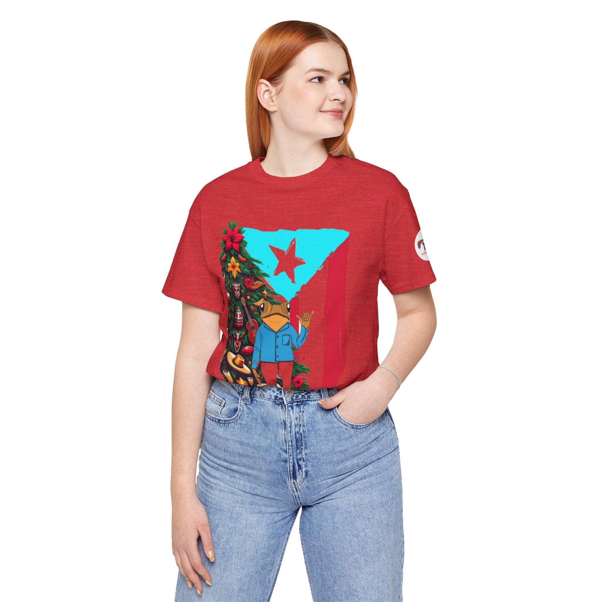 Puerto Rico Holiday T-Shirt  Coquí by Christmas Tree Graphic Puerto Rico’s Navidades