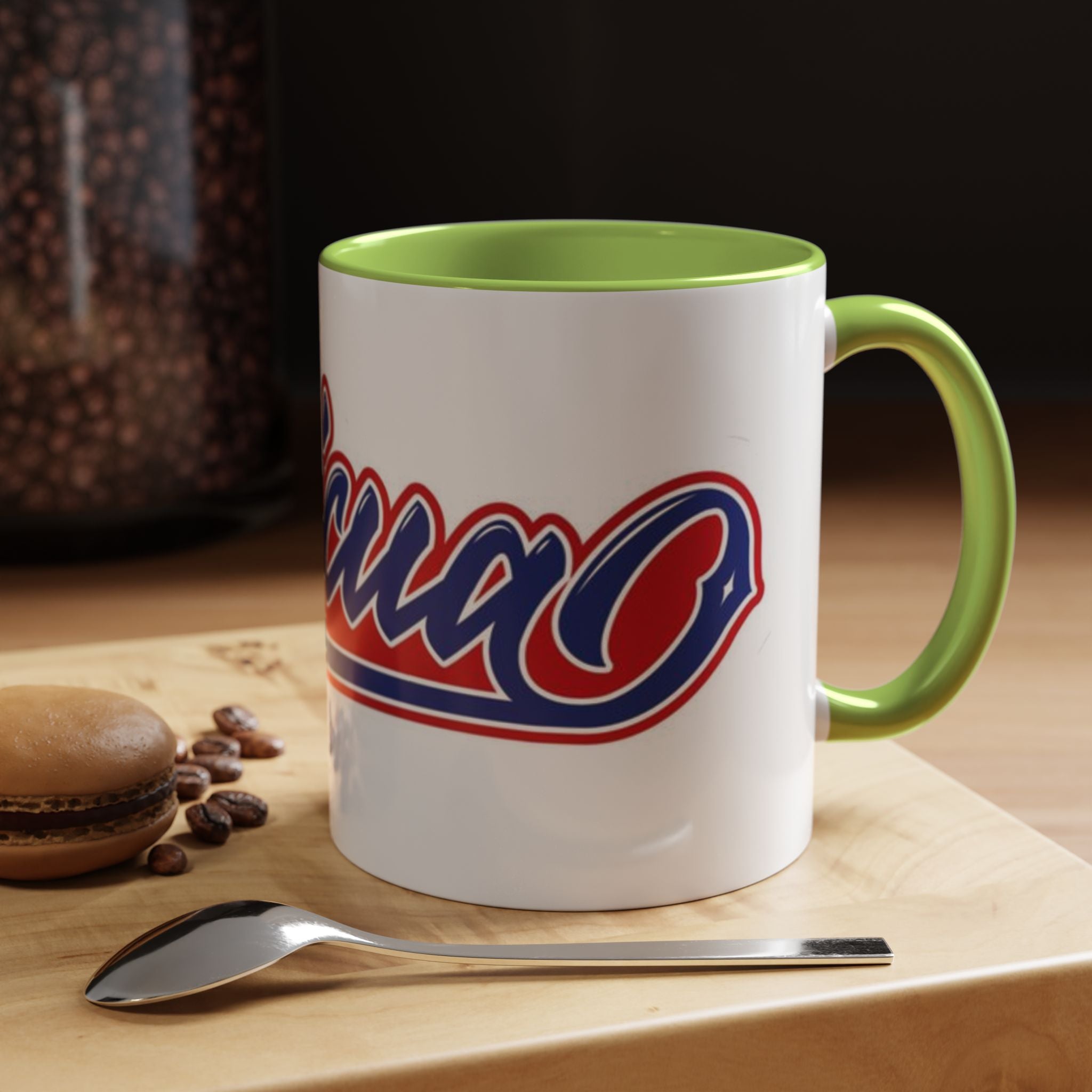 Puerto Rico Script Accent Coffee Mug — Retro Red & Blue 'Boricua' Design (11/15oz)