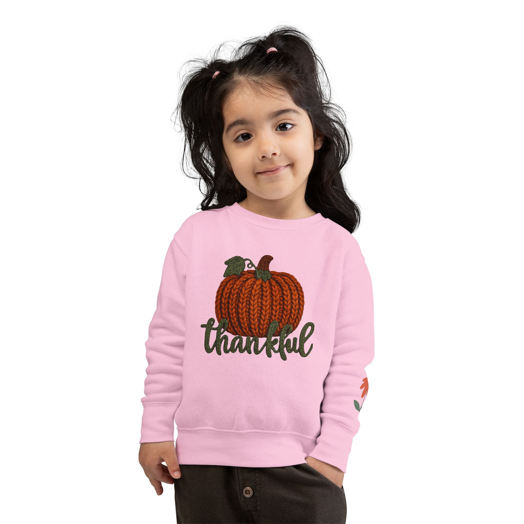 Toddler Sweatshirt  "Thankful" Pumpkin Fall Pullover